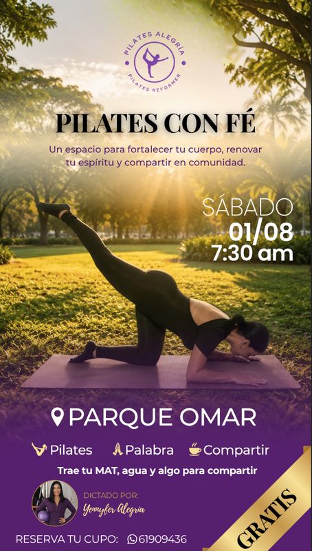 Campaña Redes Sociales Pilates Alegría (Set 1)